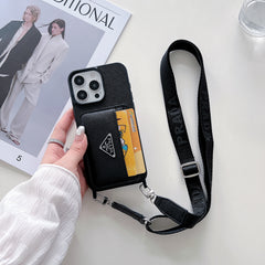 PR Case With Card Holder For iPhone Black-XFK241537