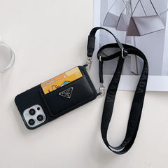 PR Case With Card Holder For iPhone Black-XFK241537