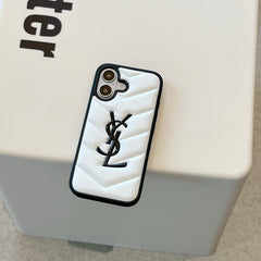 Leather Puffer YL iPhone Case White-WLK251101
