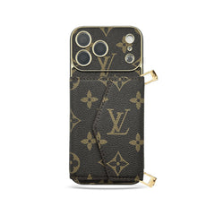 High-quality Monogram iPhone Case With Wallet And Crossbody Strap For iPhone 17 Series-GELV144