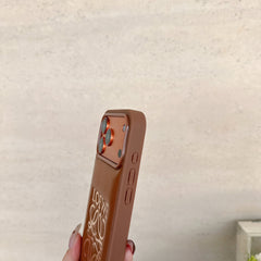 Stylish LE iPhone case brown  – GFLE0053