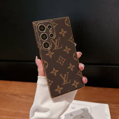 Refined Leather Monogram Samsung Galaxy S Series Case -GELV108