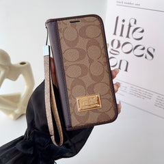 Leather Fold CH iPhone Case With Wallet And Strap-ZDK002