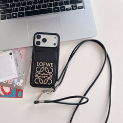 Premium LE iPhone case with Crossbody Lanyard black – GFLE0050