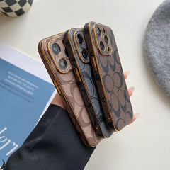 CH  iPhone Case Leather Light Brown -QBK240513