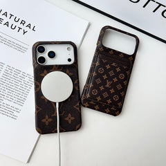 High-quality Monogram iPhone Case With Card Holder For iPhone 17 Series-GELV156
