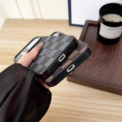Premium Leather Monogram iPhone Case For iPhone 17 Series-GELV013