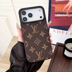 Premium Leather Monogram iPhone Case For iPhone 17 Series-GELV013