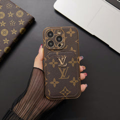 Classic Monogram iPhone Case With Card Holder -Big printing-CHD231124