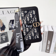CD iPhone Case With Card Holder And Wrist Strap-CXW251104
