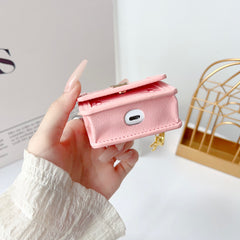 Stylish Leather Monogram AirPods Cases Pink-GELV138