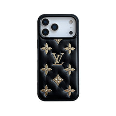 Stylish Monogram iPhone case gold  – GFLV0037