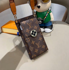 Leather Monogram Crossbody Phone Purse -GELV180