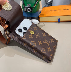 Leather Monogram Crossbody Phone Purse -GELV180