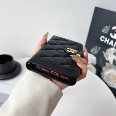 Premium Leather CC iPhone Case With Flip Wallet  -GECC190