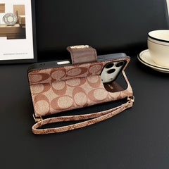 Luxury Leather CH iPhone Case With Flip Wallet -GECH198