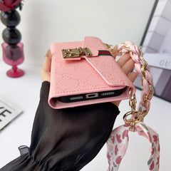 Classic Leather GG iPhone Case With Flip Wallet-GEGG205