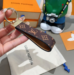 Monogram Leather Strap Key Holder-GELV208