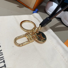 Monogram Wristlet Key Ring With Pendant-GELV210